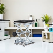 HONMEET Manual Lab Scissor Jack Lift Table, Adjustable Height Stainless Steel Platform for Laboratory and Scientific Equipment