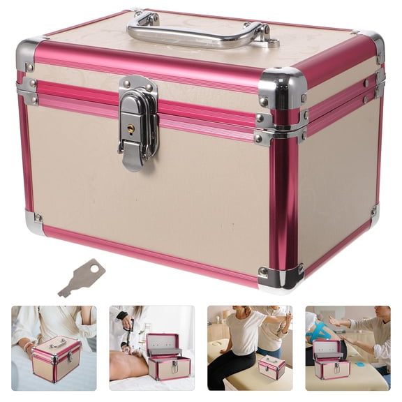 HONMEET Large Capacity Multi Purpose Aluminum Tool Box with Handle for Easy Carrying
