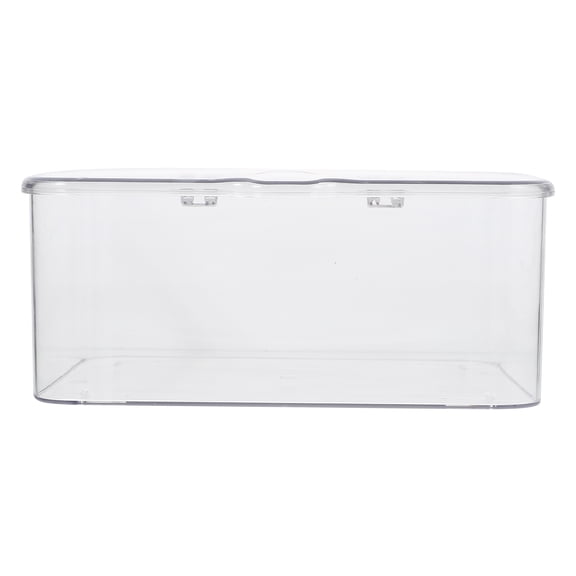 HONMEET Large Capacity Clear Storage Container with Lid for Cup and Tea Set Storage