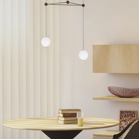 HONMEET 2-Pack Large White Round Acrylic Lampshades Light Diffuser for Living Room Ceiling Lights