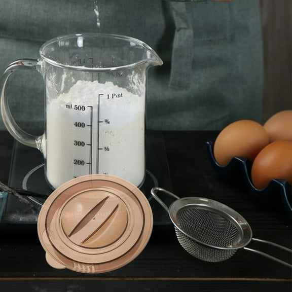 HONMEET Lid Measuring Cup Plastic Dustproof Cover Coffee for Cooking Baking 1Pcs