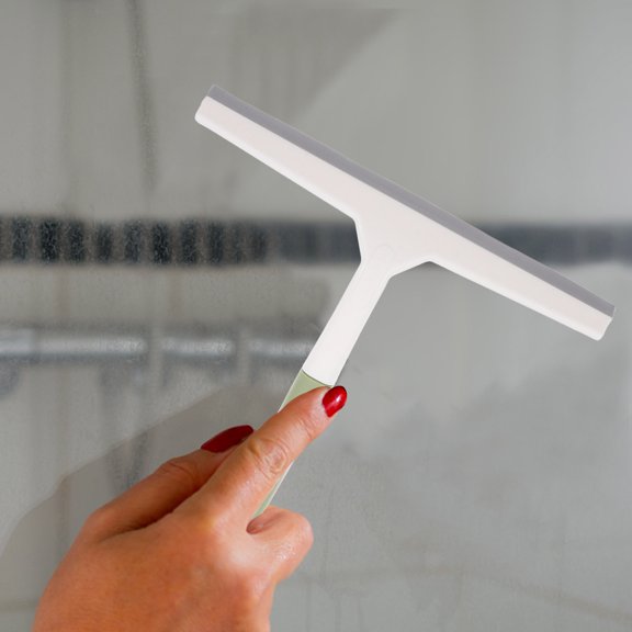 HONMEET Light Green Shower Door Squeegee for Glass and Tile Easy Handheld Cleaning Tool