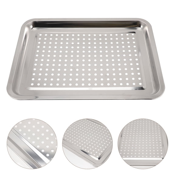 HONMEET Lightweight Stainless Steel Cooking Tray, Grill Pan for Barbecue Meals