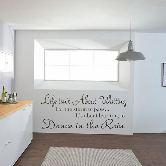 HONMEET Black Vinyl Wall Decal Inspirational Quotes Removable Lettering for Living Room Home Decor