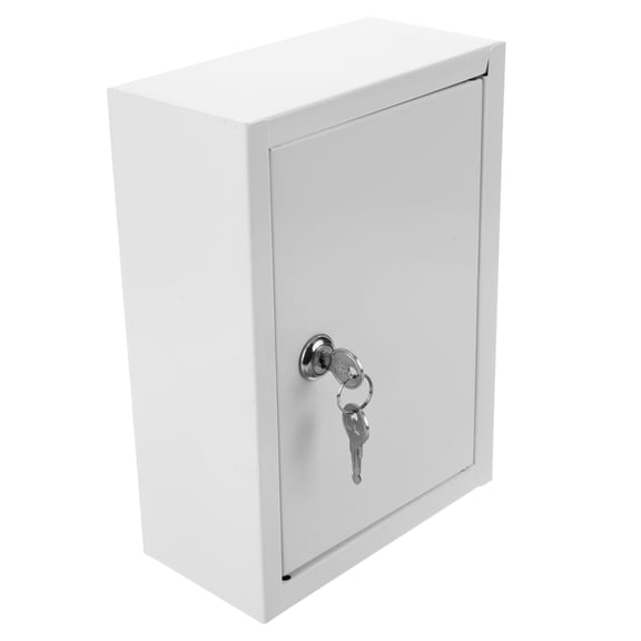 HONMEET Locking Mailbox for Home Use Wall Mount Milk Box White 1Pack