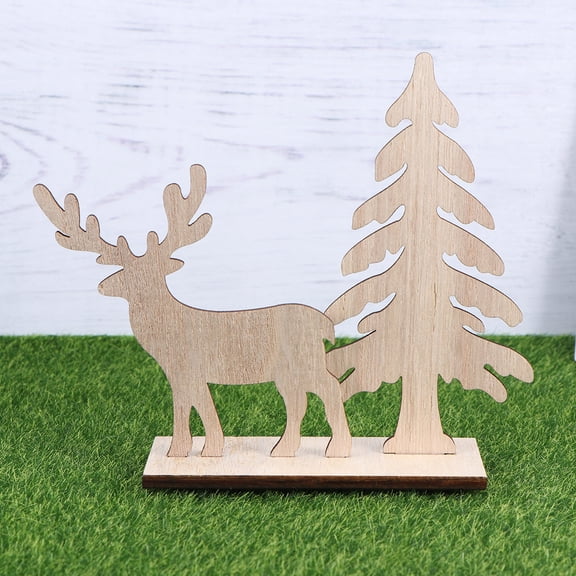 HONMEET Holiday Log Reindeer and Elk Decoration Set for Home, Winter Seasonal Ornaments for Festive Indoor Holiday Decor