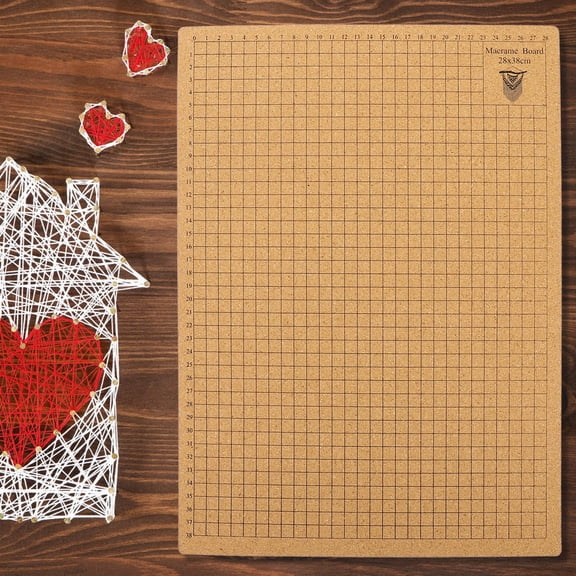 HONMEET Woven Craft Board with Light Brown Cork and T Pins, 1 Set for Projects and Home Decor
