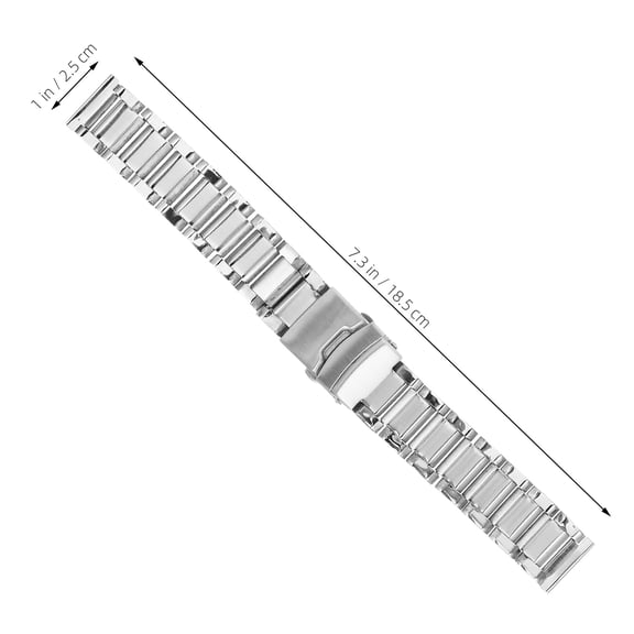 HONMEET 20mm Men's Stainless Steel Watch Band Replacement Strap, Universal Fit for Everyday Use and Comfort