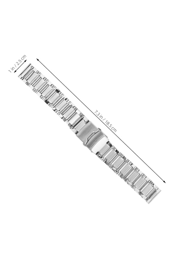 20mm Men's Stainless Steel Watch Band Replacement Strap, Universal and Everyday Wear