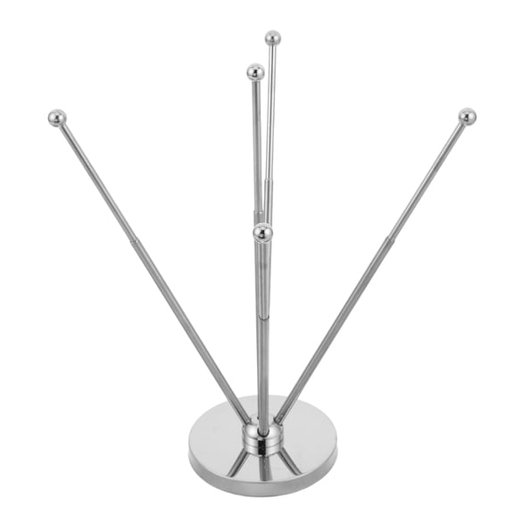 HONMEET Metal Desktop Flag Stand with Adjustable Height Telescopic Pole for Office and Events