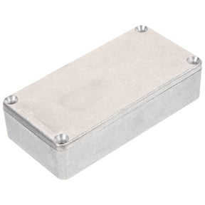 HONMEET Plated Silver Aluminum Stomp Box for Guitar Durable Pedal Enclosure Replacement with Polished Surface