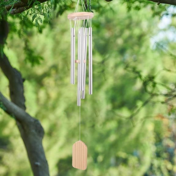 HONMEET Chime with Aluminum Tubes and Wood Frame, Melodious Sound for Garden, Patio, Porch Decoration