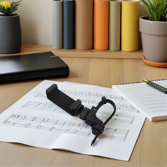 HONMEET Adjustable Metal Phone Lyre Stand Clip for Trumpet Trombone French Horn Instrument Accessory