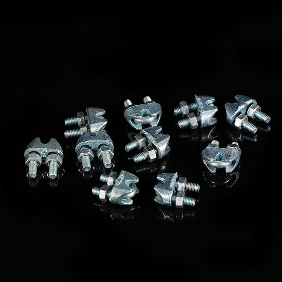 HONMEET Metal Rope Clamp Cable Clamp Malleable Iron Anchoring 24Pcs