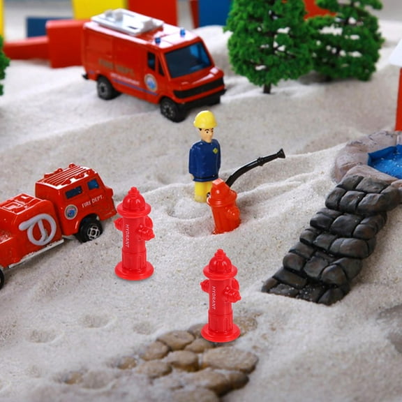 HONMEET Red Fire Hydrant Miniature Decor for Indoor and Outdoor Garden, Lawn, Patio, Yard Accessories