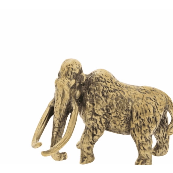 HONMEET Vintage Golden Brass Elephant Figurine Sculpture for Desk, Home, Office Decor and Collectible
