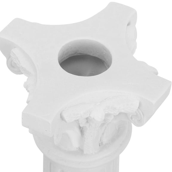 HONMEET Roman Pillar White Resin Flower Pot Stand 1 Pack Garden Decor Indoor Outdoor Plant Holder