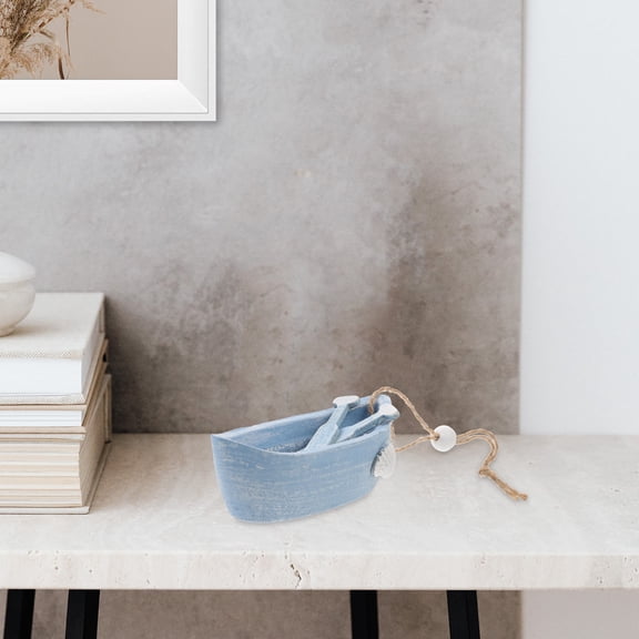 HONMEET Modern Rustic Sailing Model Decoration 1Set Wooden Sailboat Figurine For Office