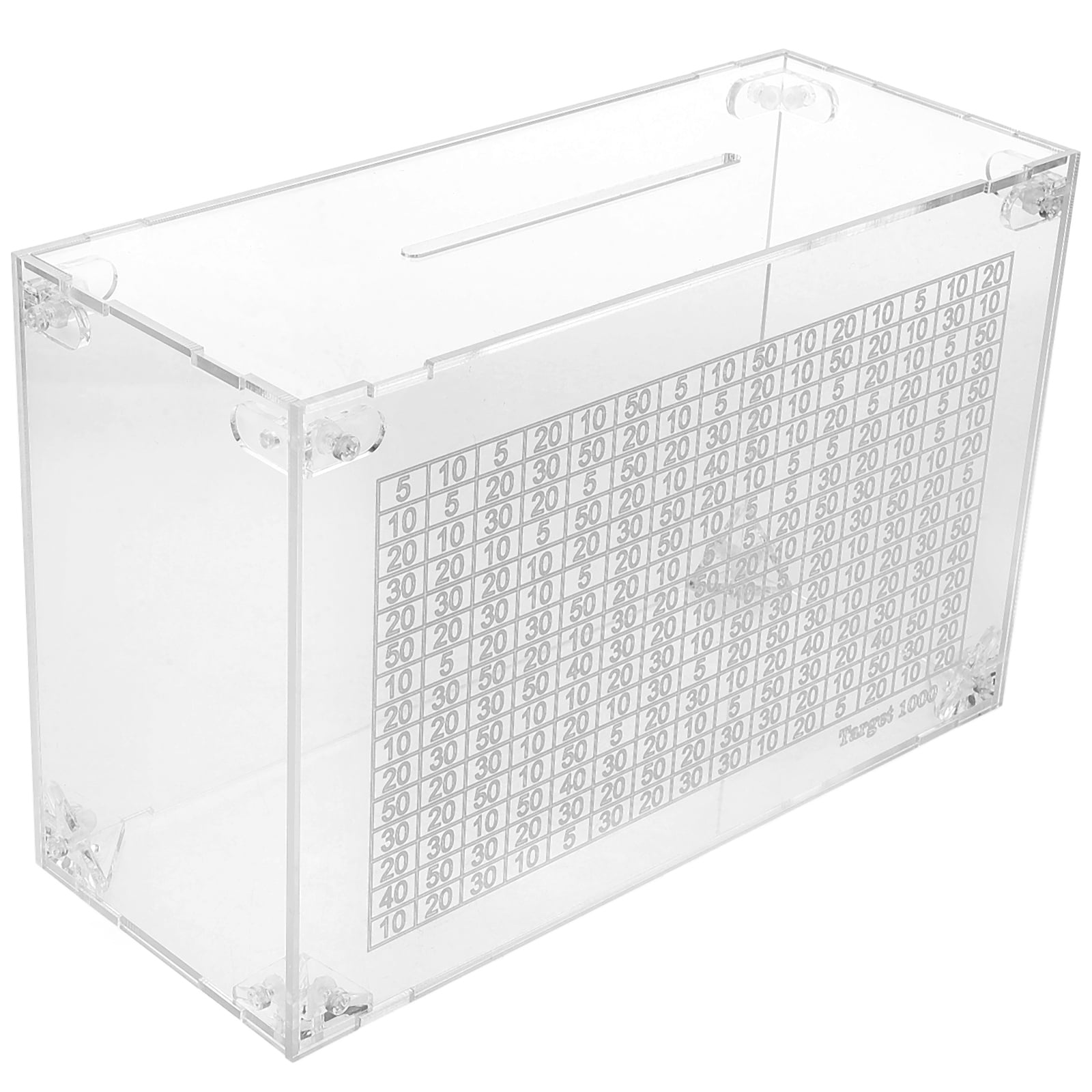 HONMEET Money Bank Transparent Acrylic Box Style 11.8x5.7x3Inch for ...
