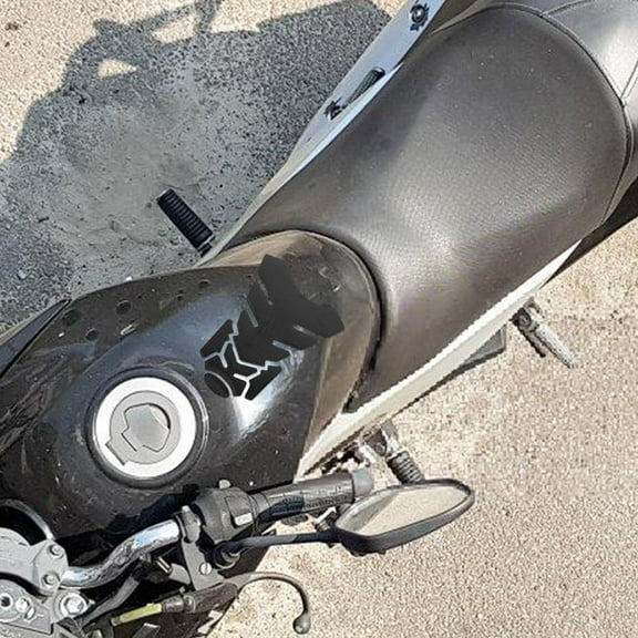 HONMEET Motorcycle Fuel Tank Protector Fishbone Pattern Three Dimensional Soft Rubber 1Pcs