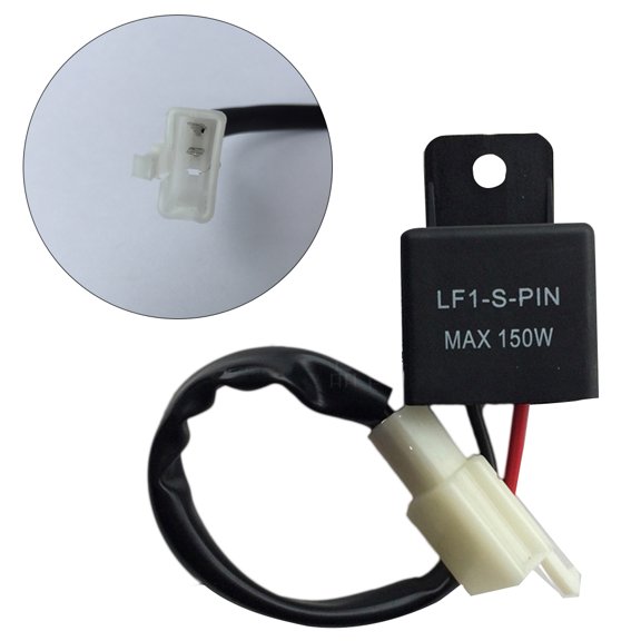 HONMEET Motorcycle Turn Signal Relay Black Plastic 1Pcs with Load Resistor Installation