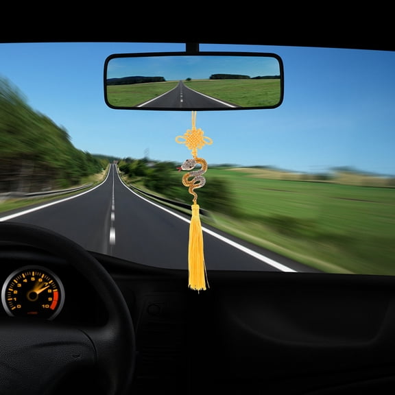 HONMEET Multi Color Chinese Snake Car Pendant with Tassel for Rearview Mirror Decor