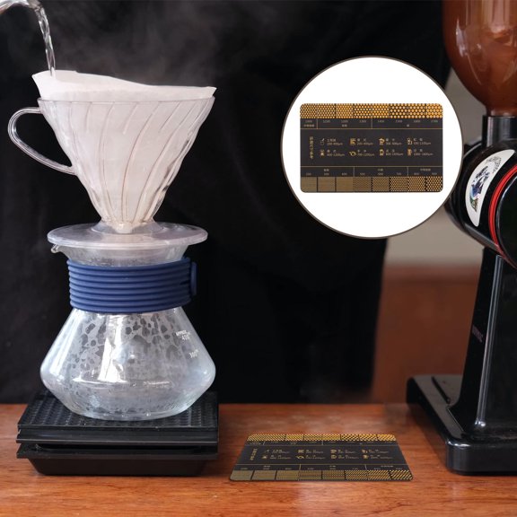 HONMEET Coffee Grind Size Gauge in Light Brown for Fine Grinding and Brewing Accuracy