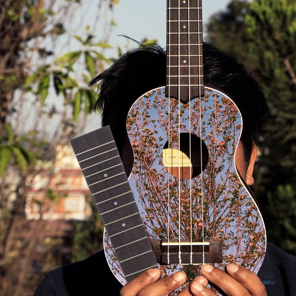 HONMEET Brown Ukulele Fretboard Upgrade for Musical Instruments, 1 Piece, and Easy to Install