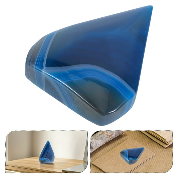 HONMEET Decorative Blue Crystal Ornament Handcrafted Natural Crystal Table Accent