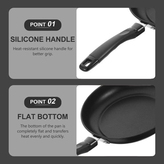 HONMEET Nonstick Pancake Pan with Flat Bottom, Hangable Handle, Compatible with Induction and All Stovetops for Easy Cooking