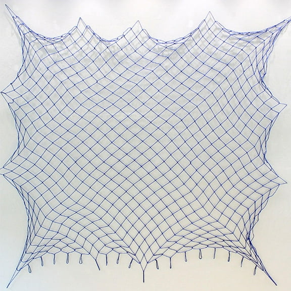 HONMEET Nursery Room Decor Fish Net Wall Decor Sky Blue Cotton Rope Coastal Theme Decor 1Pcs