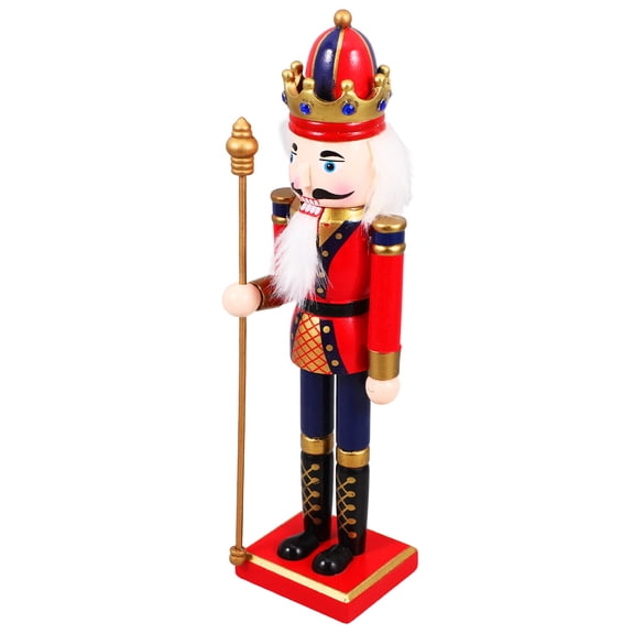 HONMEET Natural Wood Nutcracker Figurine Christmas Decor Collectible Holiday Home Decoration
