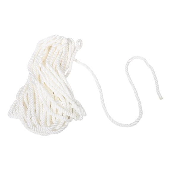 HONMEET Nylon Yacht Marine Rope White Twisted Cable for Reliable Boat Docking Use