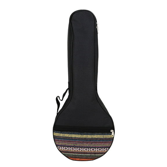 HONMEET Black Open Back Banjo Case for 4-String Banjo with Cotton Material, Lightweight and Protective