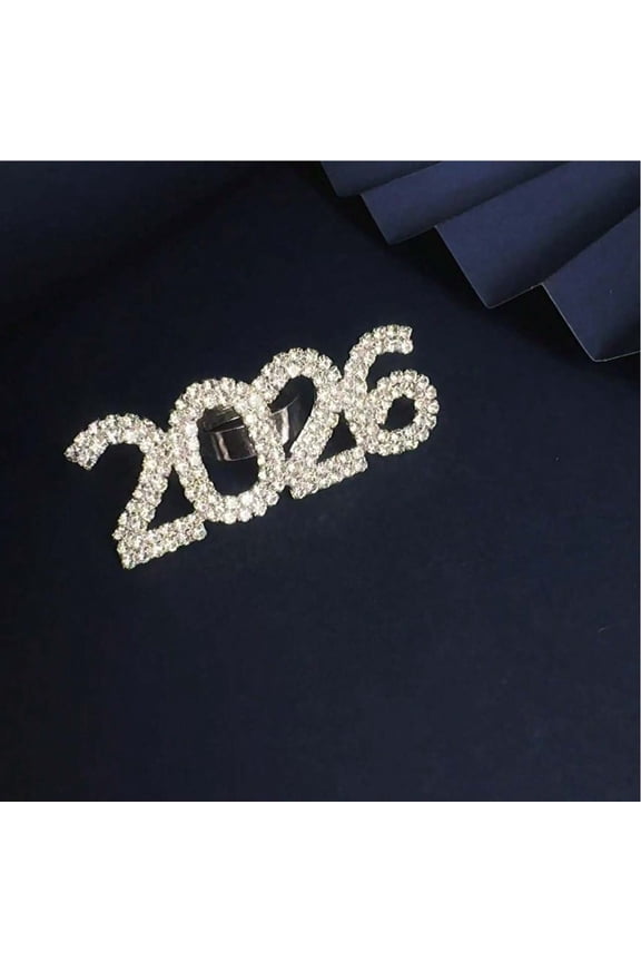 HONMEET Open Ring: Fashion 2026 Rhinestone Number Ring, Women’S Adjustable Open Band - Unique Statement Jewelry For Celebrations Parties And Events