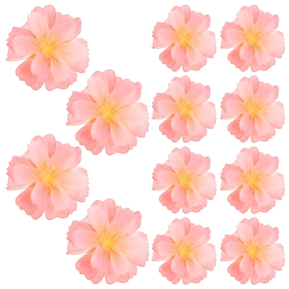 HONMEET Orange Faux Flower Heads, Silk and Plastic, Ideal for Home and Event Decor