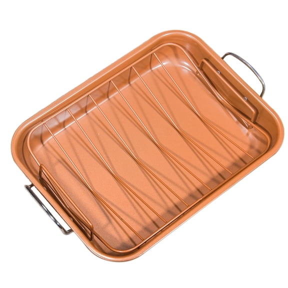HONMEET Nonstick Rectangular Orange Baking Pan for Bread, Cake, Grilled , Oven Bakeware