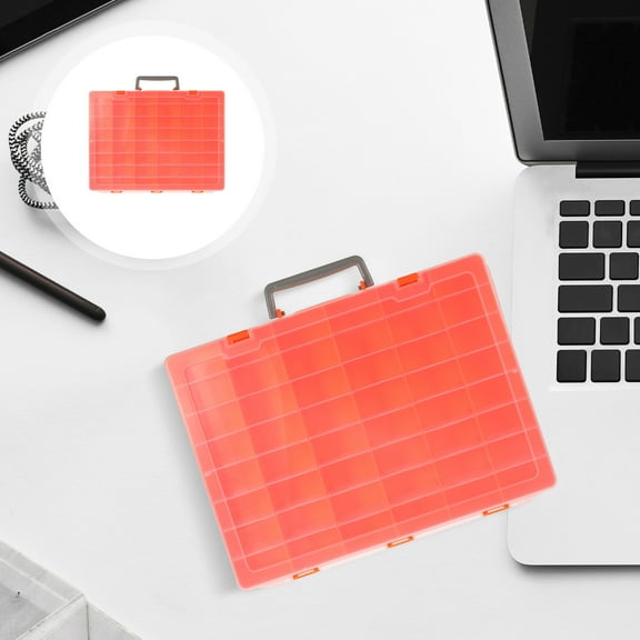 HONMEET  Orange Organizer Tray Divided Containers for Home Office School Use