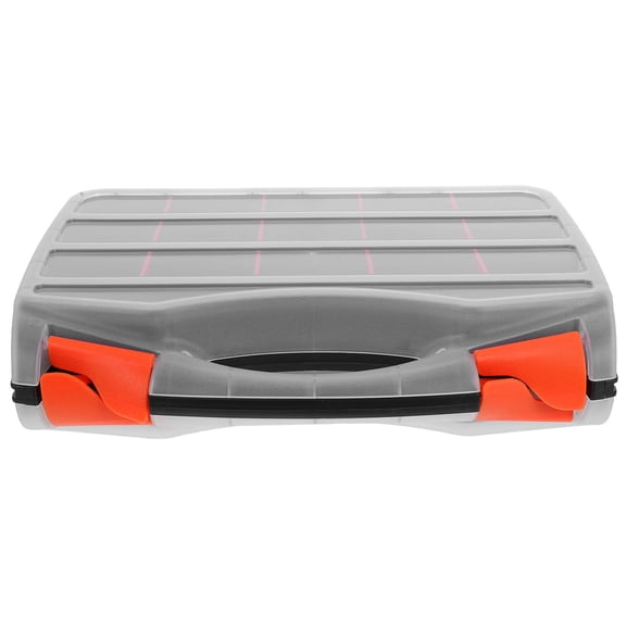 HONMEET Double Sided Plastic Storage Box with Handle Removable Dividers for Hardware Parts