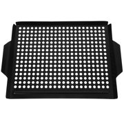 HONMEET Black Stainless Steel Nonstick Griddle Pan for Camping, Outdoor Cooking, Steaks, Vegetables, Pizza and More