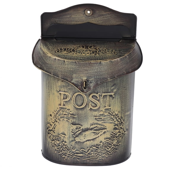HONMEET Vintage Iron Wall-Mounted Mailbox, Multi-Functional Decorative Mail Organizer for Home and Office, 1 Piece