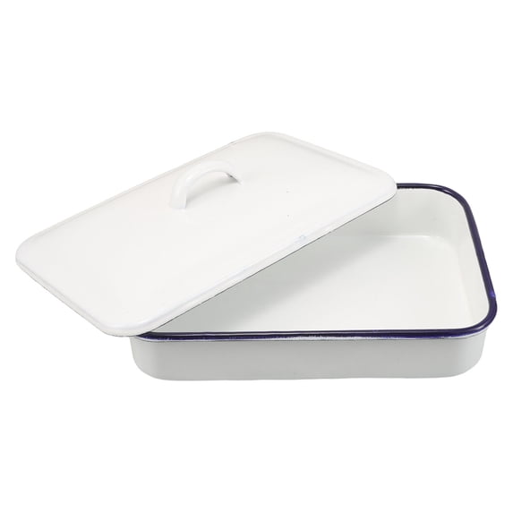 HONMEET Non-Stick Enamel Roasting Pan Oven Safe for Chicken, Turkey, and All Kitchen Cooking Needs