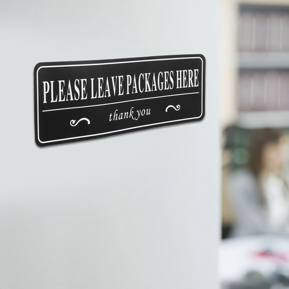HONMEET Package Drop Stickers, Black Instruction Labels for Home Mailbox or Front Door, Easy to Apply, 10 Sheets