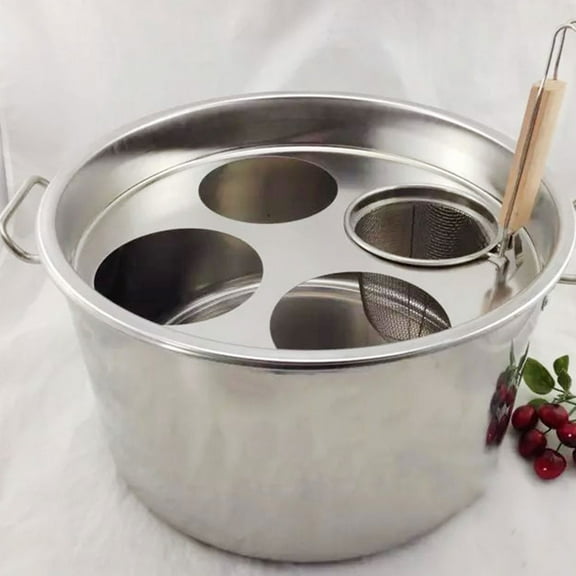 HONMEET Pasta Cooker Round Baskets Mesh Spider Strainer Rack Silver For Cooking 1Pack