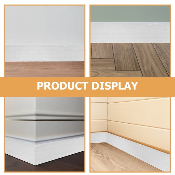 HONMEET Peel and Stick Baseboard Molding Grey Vinyl Trim for Walls Easy DIY Installation and Custom Fit