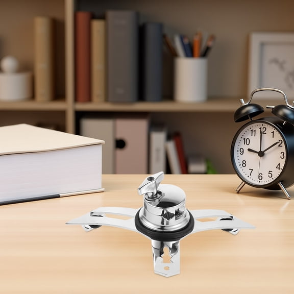 HONMEET Silver Metal Tom Drum Mount Holder for Percussion Instruments Easy Install Durable Design for Home 12 inches