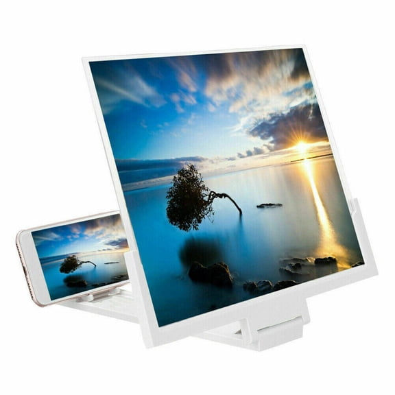 HONMEET White Phone Screen Magnifier 1-Pack - Enlarged Display for Smartphones, Portable and Easy to Use