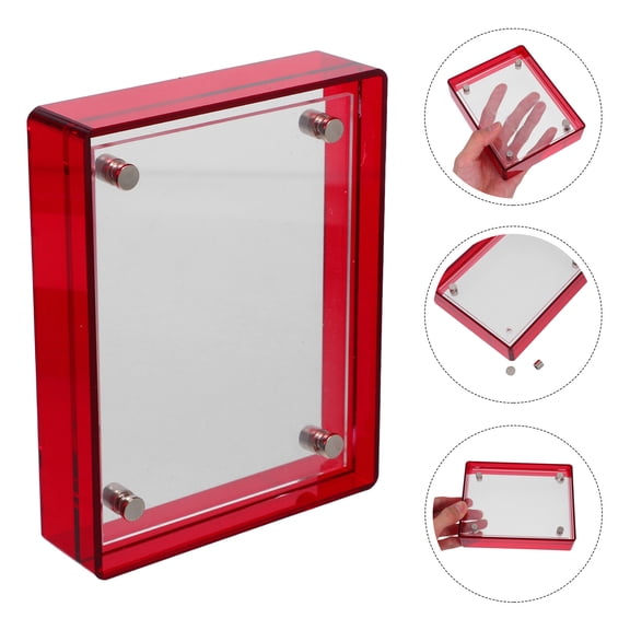 HONMEET Clear Acrylic Picture Frame Brown 1 Piece Photo Frame for Home Office Display