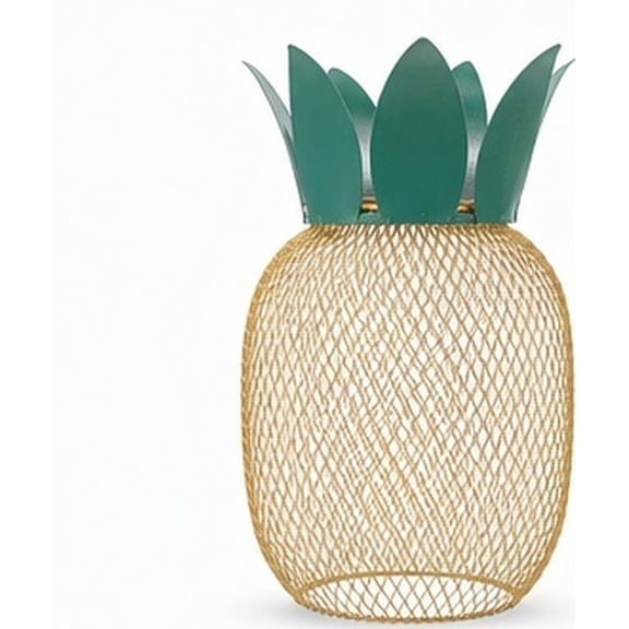 HONMEET Pineapple Shape Hollow Metal Wire Lampshade, Decorative Pendant Ceiling Light Shade for Home Hotel Restaurant Decor