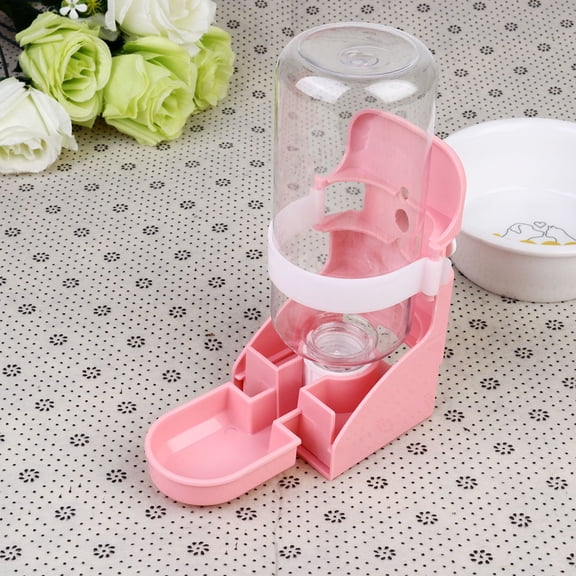 HONMEET Pink Automatic Pet Drinking Feeder Leakproof Water Dispenser for Hamsters, Pigs, Squirrels, Birds 500ml